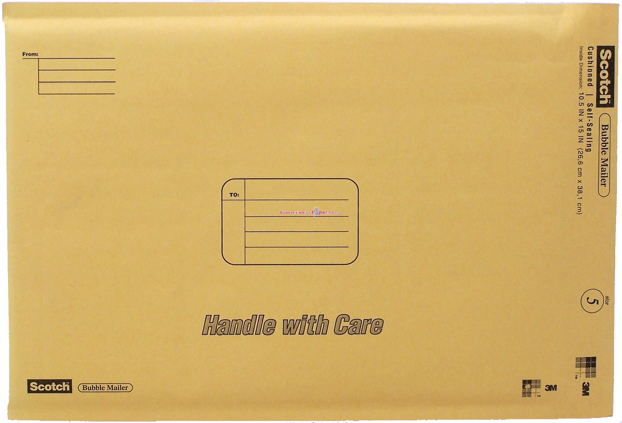 Scotch bubble mailer envelope, cushioned self sealing, 10 1/2 x 15 in Full-Size Picture